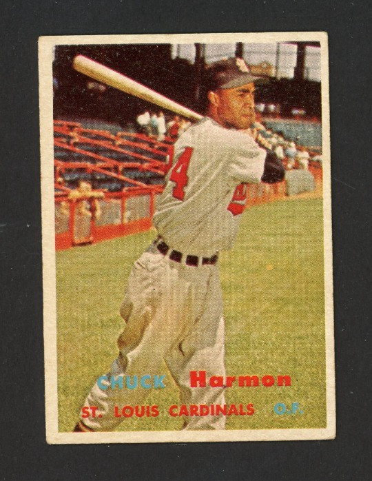 1957 Topps CHUCK HARMON St. Louis Cardinals #299 SEMI HIGH VG/EX-EX Condition