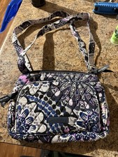 Vera Bradley Floral Quilted Crossbody Bag with Zipper Accent
