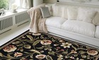 BLACK FLORAL ORIENTAL AREA RUG 4X6 Persien CARPET 029 - ACTUAL 3' 7" x 5' 2" — photo 2