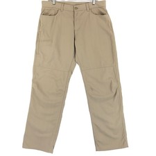 Eddie Bauer Men's 35x32 Pants Beige Nylon 6 Pocket