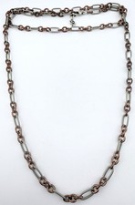 CAROLYN POLLACK RELIOS 925 STERLING SILVER & COPPER LINK 36” NECKLACE K299D