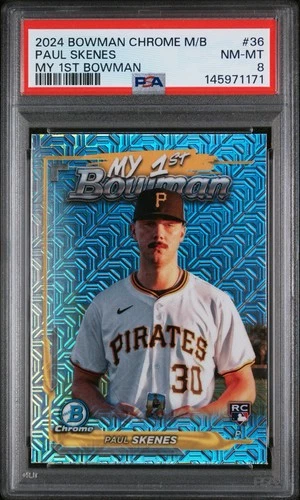 2024 Bowman Chrome - My 1st Bowman Paul Skenes Rookie Mojo Refractor PSA 8 RC