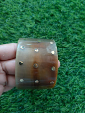 Natural Buffalo Horn Bangle With Brass Horn Bracelet Jewelry Bohemian Brown