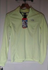 NEW The North Face Women s Glacier 1/4 Zip Fleece Outdoor Pullover Rave Green S