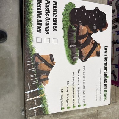 New Lawn Aerator Shoes - Soil Yard Garden Grass Aerating Tool One Size-All