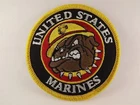 MARINE CORPS USMC BULLDOG PATCH LOGO GOLD BLACK BRAND NEW 3"