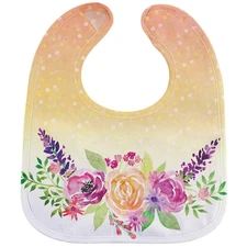 Watercolor Floral Baby Bib