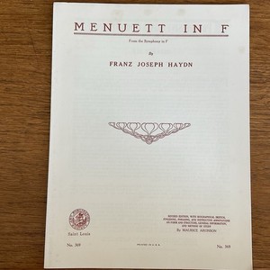 Menuett~F~Franz Joseph Haydn~Progressive 300 Series~#369~Art Publication Society