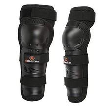 Motorcycle Knee Shin Guard for Men, Adjustable Knee Protector Pads Dirt Black