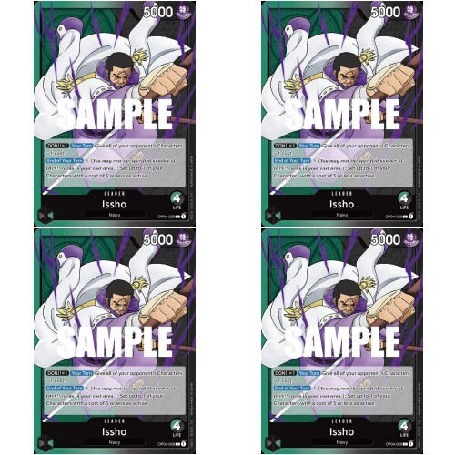 OP04-020 ISSHO Leader One Piece CCG Card Game Kingdoms of Intrigue 4 pc  Playset | eBay