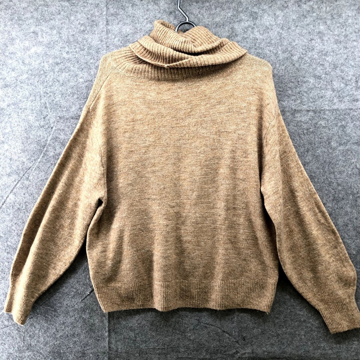 H&M Oversized Turtleneck Sweater Womens XS With Wool Tan Soft Camel Cozy  Knit