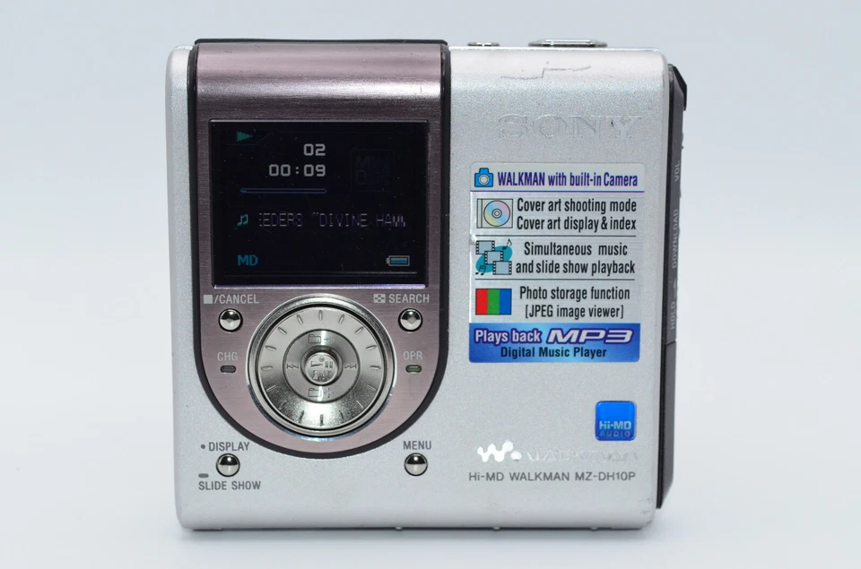 索尼 MZ-DH10P 个人迷你光盘播放器 带 130 万像素摄像头 罕见 仅适用于零件 — 第 4/4 张图片