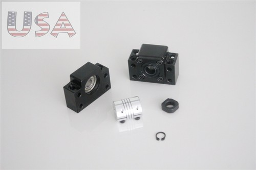 BK12 BF12 Ball Screw Supports fit for SFU1605 + BR 6.35mm x 10mm Coupler - Picture 5 of 5