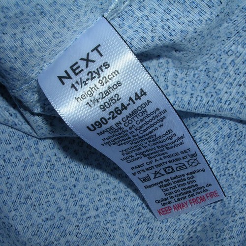Próximo Chicos Pantalones Cortos Azul Chaleco Camisa Rosa Pajarita Traje Edad 18-24 Meses Boda - Imagen 4 de 4
