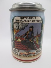 Schöner alter Bierkrug ~ Feuerwehr ~ Zunftkrug ~ selten!!