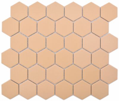 Keramikmosaik Hexagon ockerorange R10 Fliese Wand Küche Bad 11H-0808-R10_f