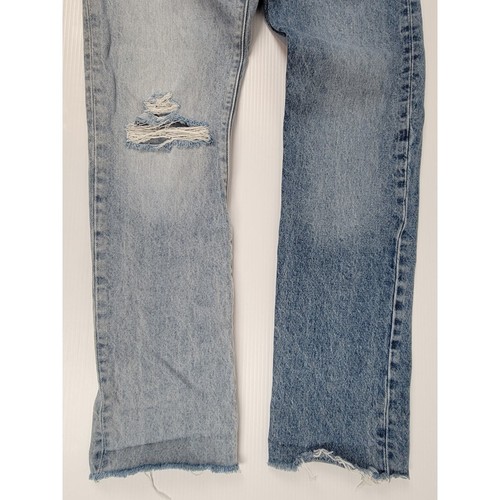 Levi's 501 Jeans Womens 27x30 Blue Straight Regular JJJ793 Mismatched Denim - Picture 4 of 16