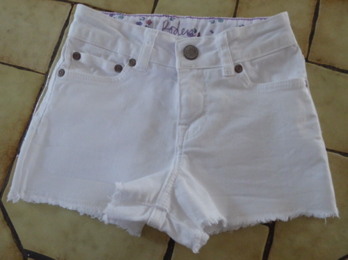 MINI BODEN GIRLS WHITE SHORT SHORTS - AGE 8 YEARS - GOOD USED CONDITION - Picture 1 of 3