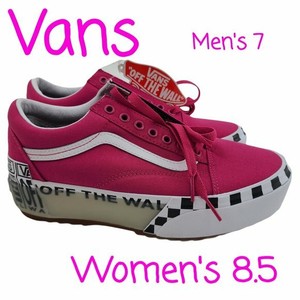 hot pink platform vans