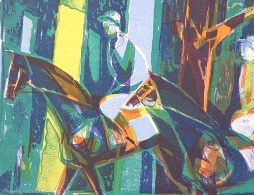 Camille Hilaire “Chevaux” signed lithograph limited ed. no. 5/100 INV2705 - Picture 5 of 8