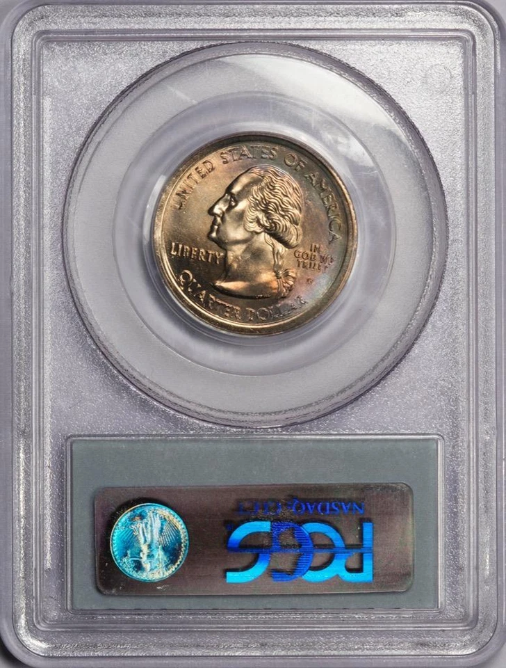 2007 D PCGS MS66 Double Struck Broadstruck Type 1 Blank Utah Quarter Mint Error - Image 4 of 4