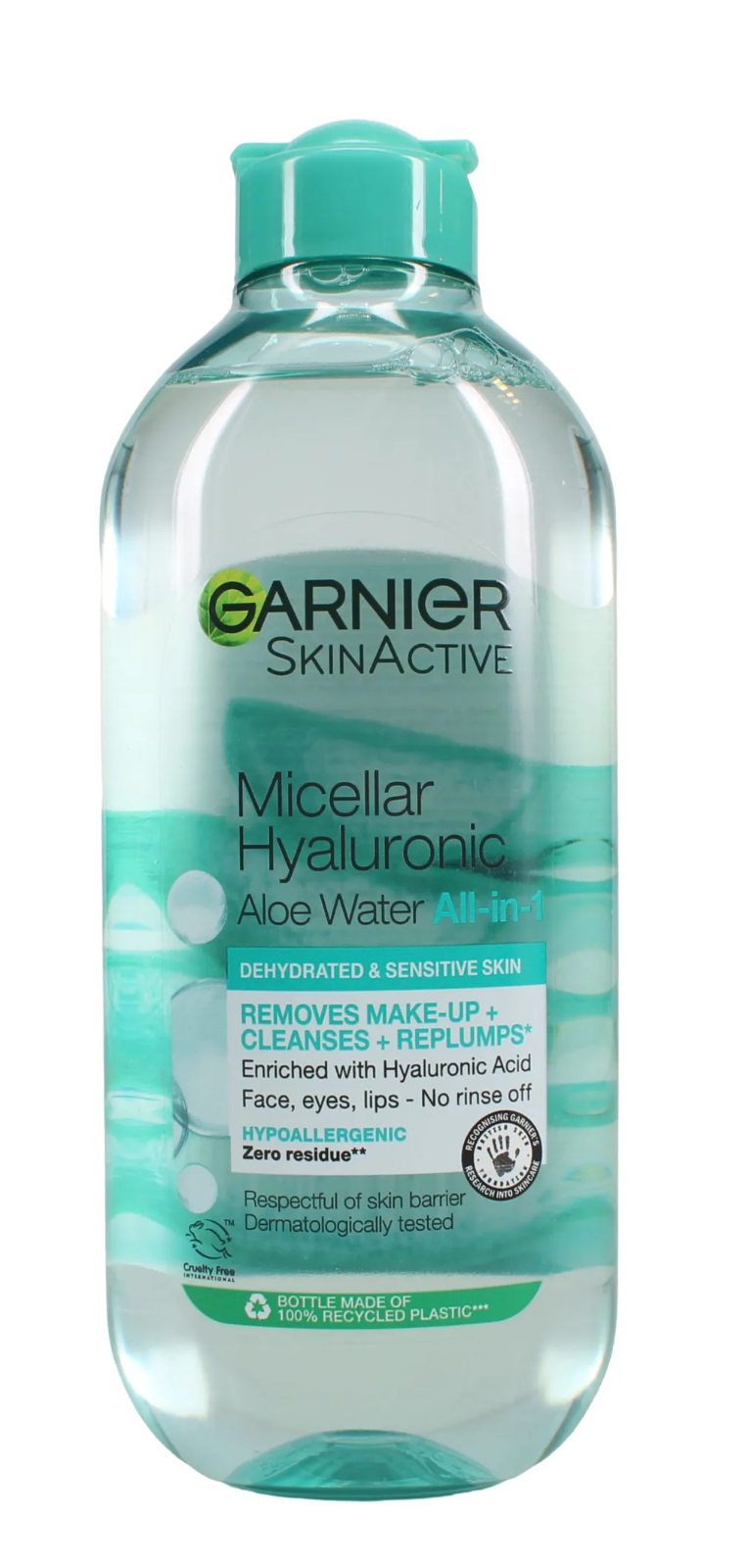 Garnier Micellar Hyaluronic Aloe Water Facial Cleanser For Dehydrated Skin 400Ml - Image 3