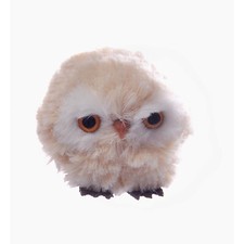 Gufo Ball Diametro 7 cm Addobbo Albero Natale Decorazione Appendibile Beige