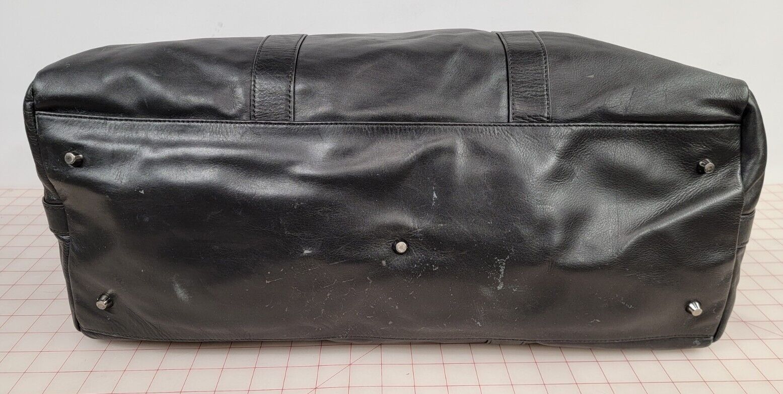 Hook and Albert Black Leather Weekender Bag Travel - image 5