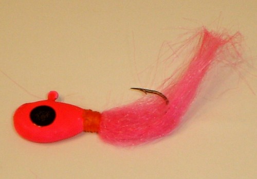 10 Pack Custom Made Pink Walleye Hair River Jigs 3/8 oz. Made In U.S.A. (L) - Picture 5 of 5