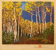 Gustave Baumann: Aspen - Red River 22x30 Archival Quality Fine Art Print