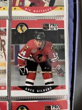 1990-91 Pro Set Hockey Card Greg Gilbert Chicago Blackhawks #429
