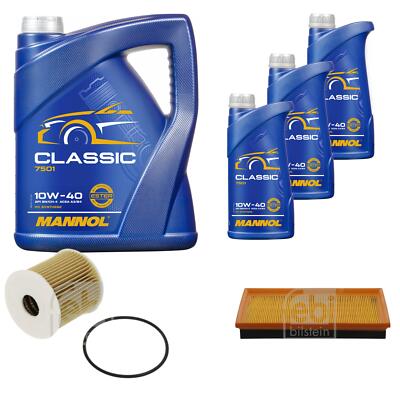FEBI BILSTEIN Inspektionspaket 8L MANNOL Classic 10W-40 für Nissan X-Trail T30