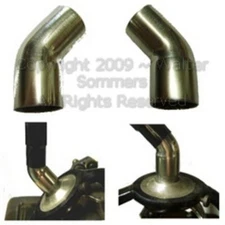 Edison Cylinder Phonograph 45 Degree Elbow Horn Adapter Nickel Plated