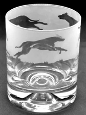 GREYHOUND Frieze Boxed 30cl Glass Whisky Tumbler
