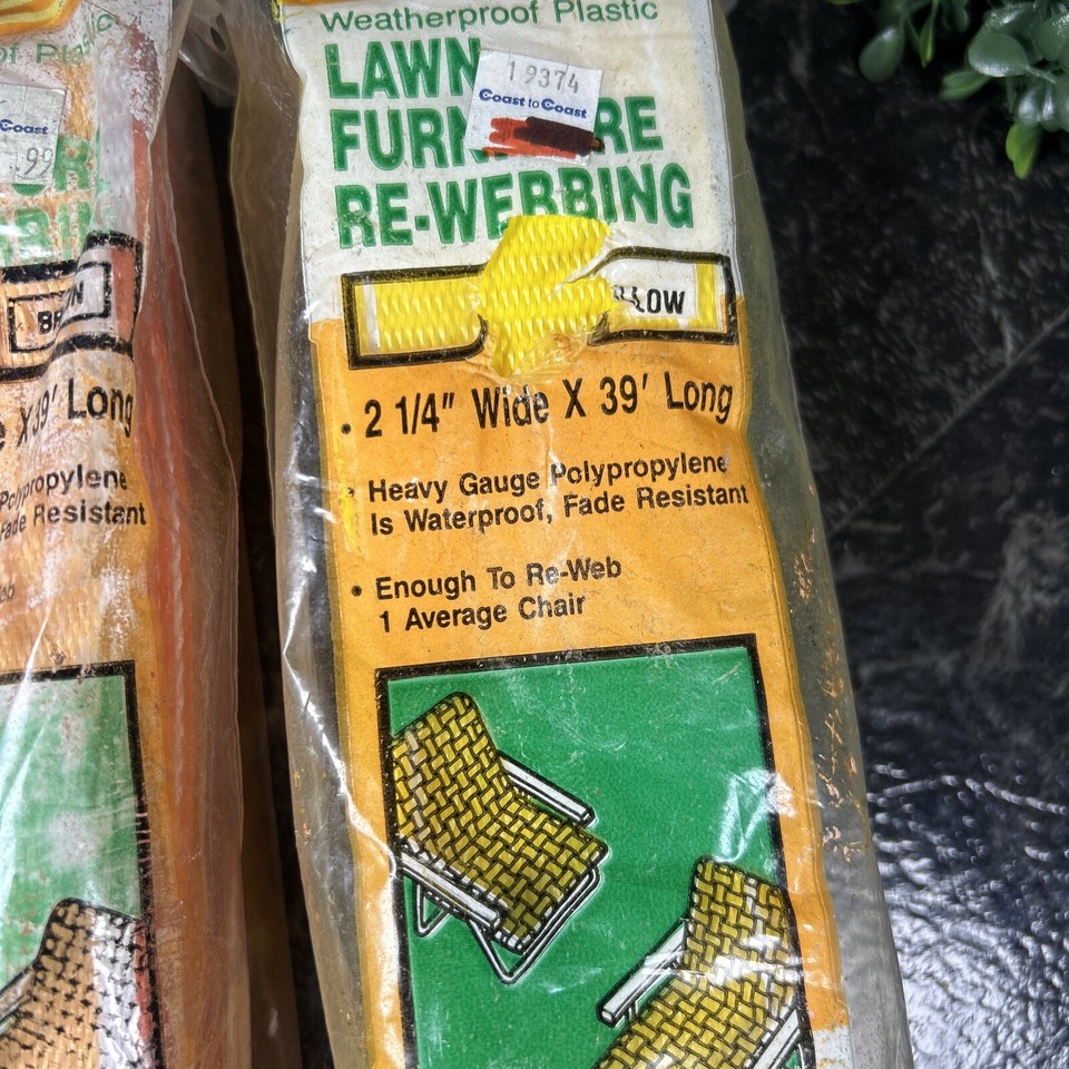 Frost King Lawn Furniture Rewebbing( 3) Brown, Peach&Yellow New 2 1