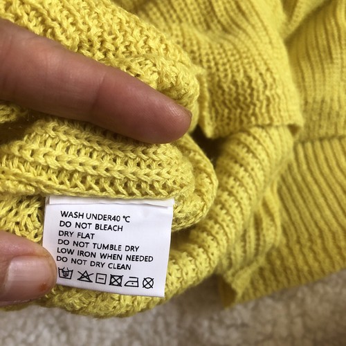 Women Yellow Blouse Top Knit Size XL Sleeveless Cotton Acrylic New No Tags - Picture 6 of 11