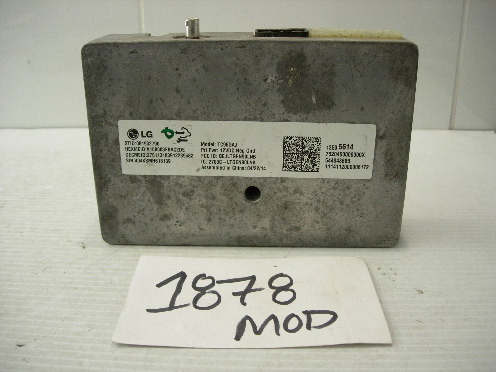 2014 Chevy Express Onstar Communication System Control Module Computer #1878MOD 
