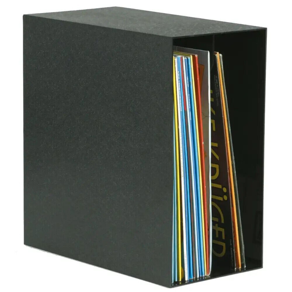 KNOSTI Modular BOX antiurto colore nero, Contiene 50 LP / 12" - 25 per scomparto