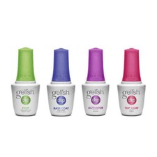 Gelish Dip Solutions System Bundle Prep, Base coat, Activador, Top coat
