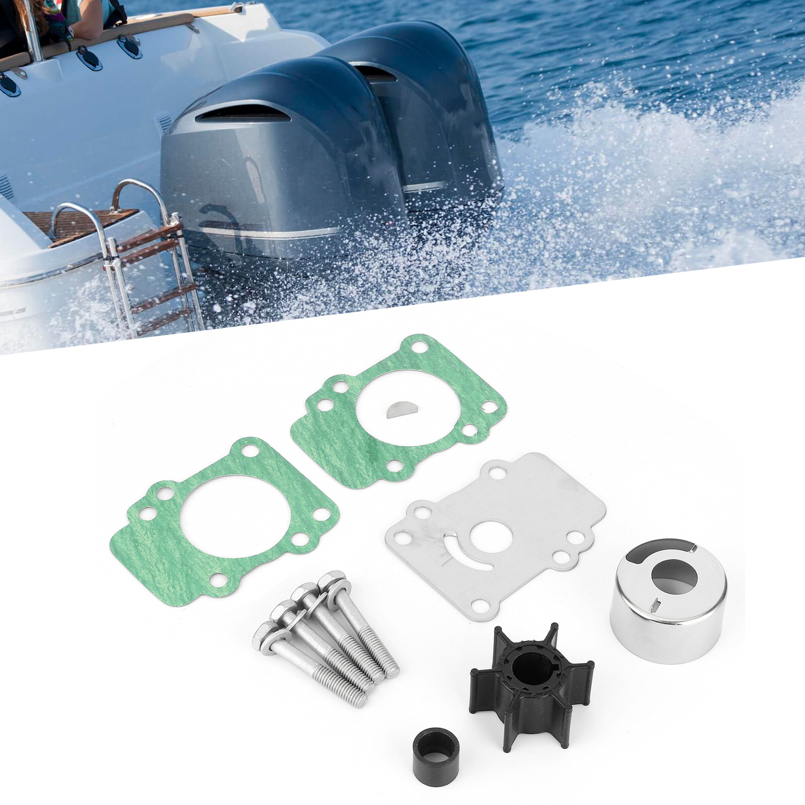 Kit Girante Pompa Acqua 682-W0078-A1 Per Yamaha 9.9-15 HP Fuoribordo - Foto 10