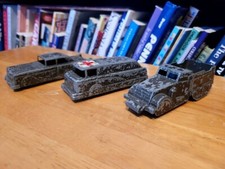 THREE NICE MIDGETOY DIECAST MILITARY VEHICLES