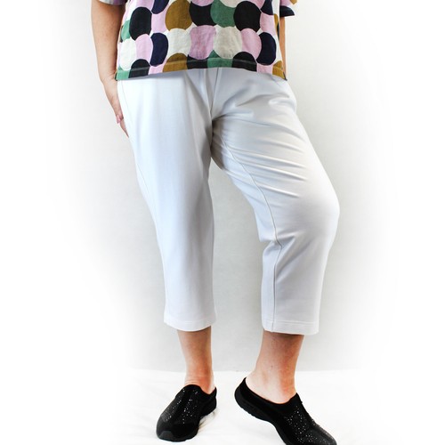 WHITE Slim-Leg Cropped Pants 1X | eBay