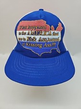 Vintage What Happened To The America That Used To Kick Ass Trucker Hat Made/USA