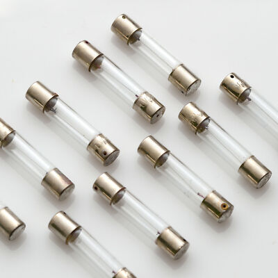 10 x 6,3V 100mA 0,63W 0,1A / Fuse Lamp S6F 6x31mm Soffitte Miniaturlampe 