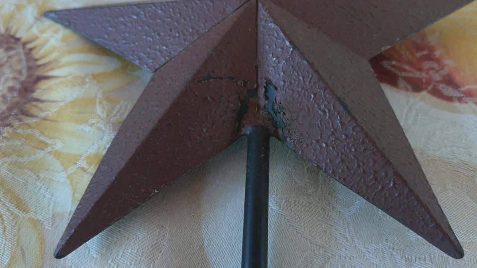 Apliques de vela estrella de metal rústico de granja - Juego de 2 - Decoración de pared Foto 2 de 4