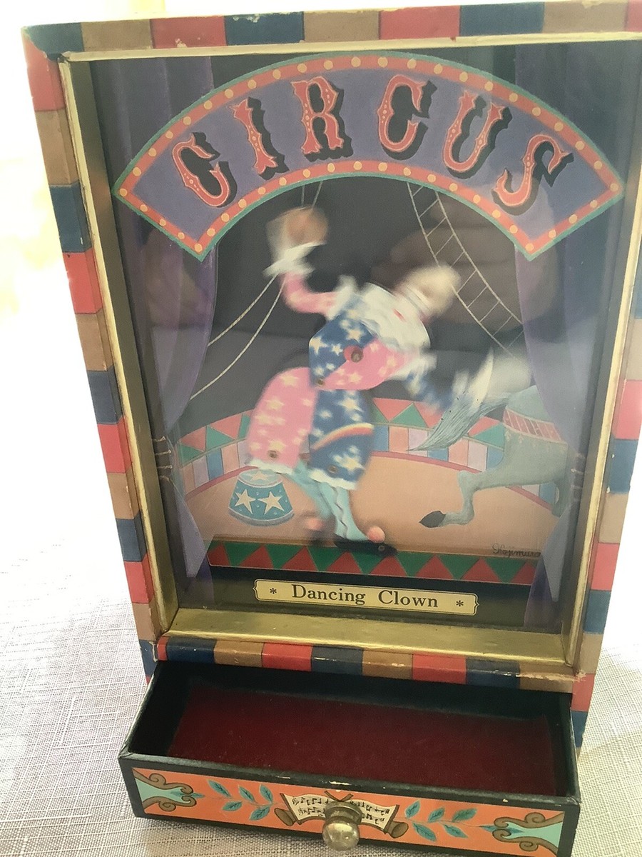 VTG Circus Dancing Clown Jewelry Music Box Pierrot de Pierre VTG Circus Dancing Clown Jewelry Music Box Pierrot de Pierre