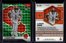 2021 Panini Mosaic Football Green Camo Rookie #307 Ja'Marr Chase