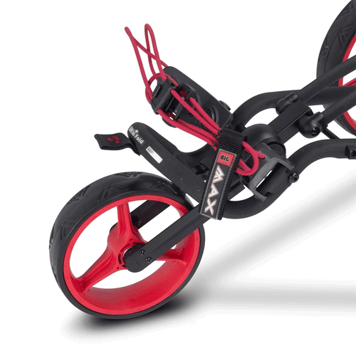BIG MAX AUTOFOLD FF 3 WHEEL GOLF TROLLEY PUSH CART / BLACK / RED / 2025 MODEL - Picture 9 of 13