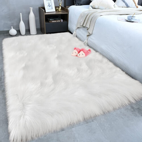 Latepis Faux Fur Sheepskin Area Rugs Soft Shaggy Carpet for Living Room Bedroom - Picture 21 of 219