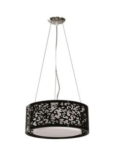Hampton Bay 3 Light Black Ceiling Drum Pendant For Sale Online Ebay